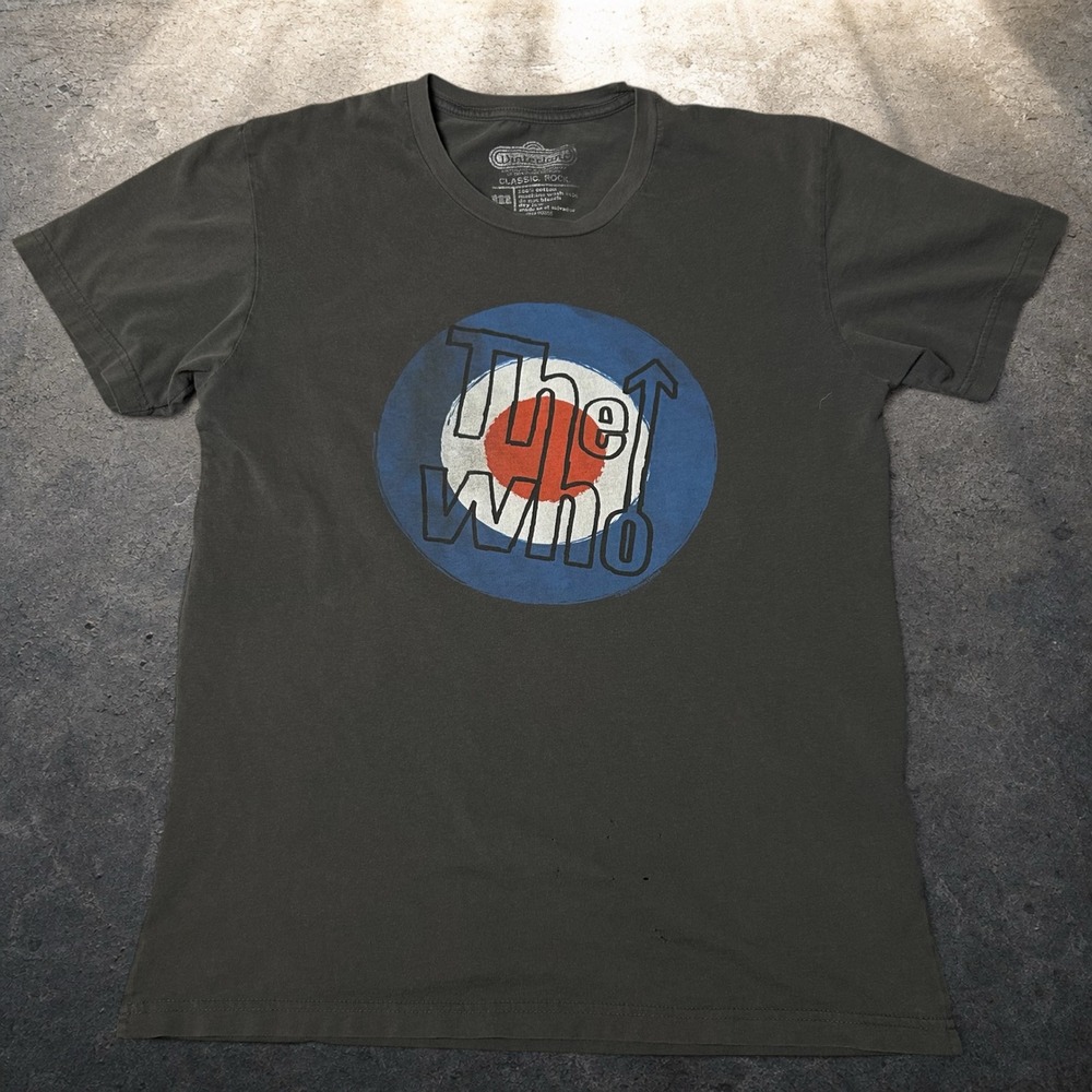 Winterland The Who Mod Target Graphic Tee Shirt Grey Vintage Skater Size Medium